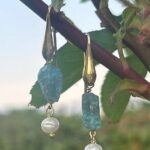 Τυρκουάζ απατίτης & μαργαριτάρι – κομψότητα με αύρα θάλασσας.