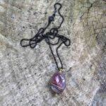 Μενταγιόν με Οβάλ Καφέ Αχάτη & Ασημένια Μαύρη Αλυσίδα ✨